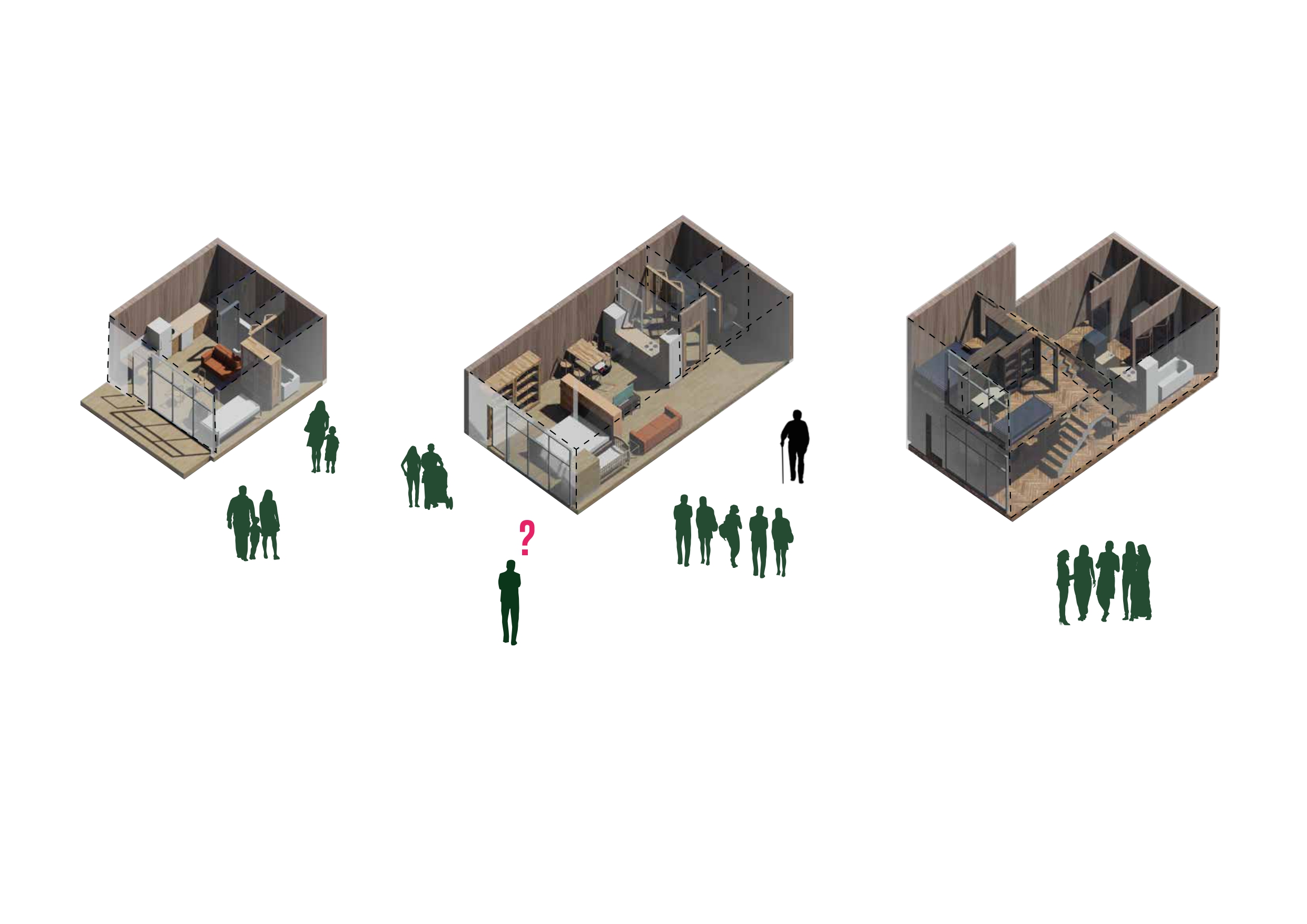Resident type zoning diagram — Hyggehäuser unit distribution